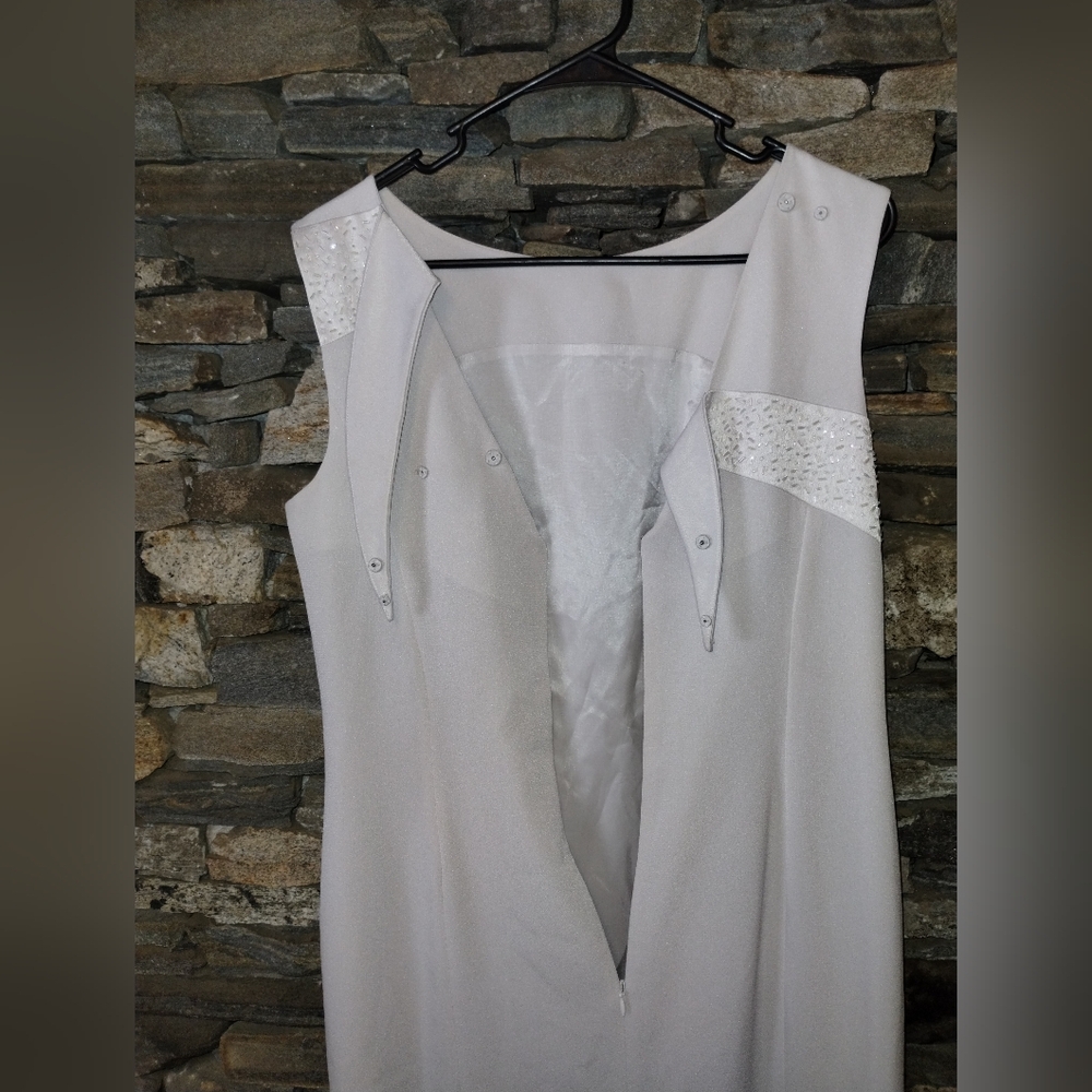 Vintage Daymor Couture By Mercedes Ferreira winter white formal dress Midi Dress - Picture 3 of 7